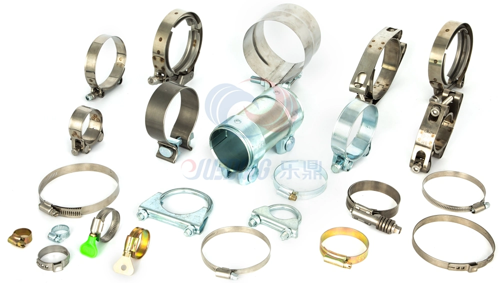 304 Stainless Steel Band Metal Gas Hose Aluminized Steel Butt Clamp