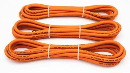 High Tensile Flexible Orange LPG Rubber Gas Hose in Industry